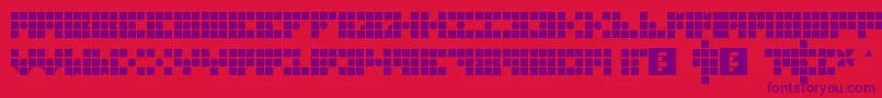 GridderBox Font – Purple Fonts on Red Background