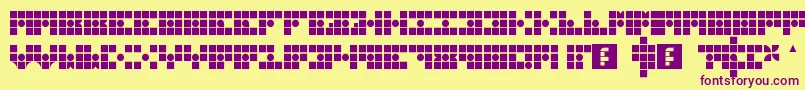 GridderBox Font – Purple Fonts on Yellow Background