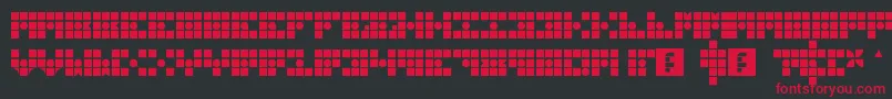 GridderBox Font – Red Fonts on Black Background
