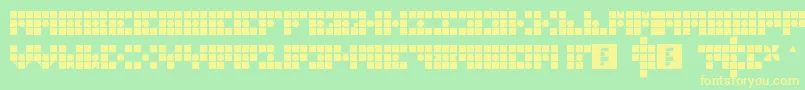 GridderBox Font – Yellow Fonts on Green Background