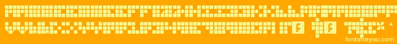 GridderBox-Schriftart – Gelbe Schriften auf orangefarbenem Hintergrund