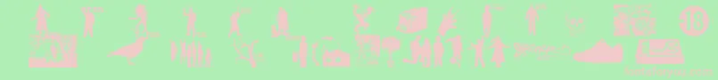 WatchTheCityBurn Font – Pink Fonts on Green Background