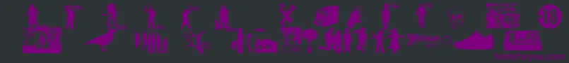 WatchTheCityBurn Font – Purple Fonts on Black Background
