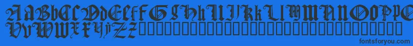 Gothtqrg Font – Black Fonts on Blue Background