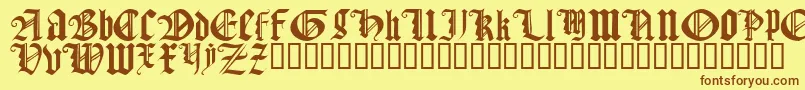 Gothtqrg Font – Brown Fonts on Yellow Background