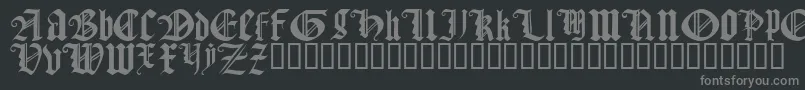 Gothtqrg Font – Gray Fonts on Black Background