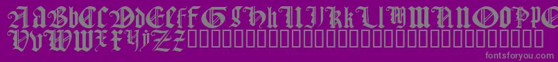 Gothtqrg-Schriftart – Graue Schriften auf violettem Hintergrund