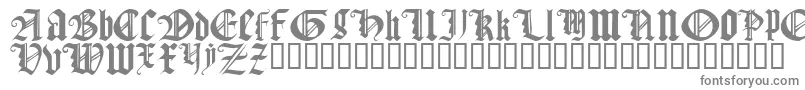 フォントGothtqrg – 白い背景に灰色の文字