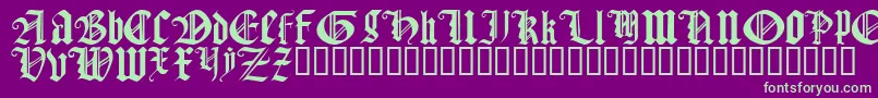 Шрифт Gothtqrg – зелёные шрифты на фиолетовом фоне