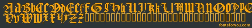 Gothtqrg Font – Orange Fonts on Black Background