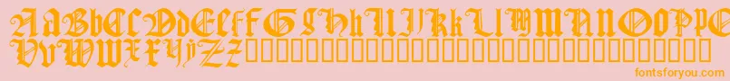 Gothtqrg Font – Orange Fonts on Pink Background