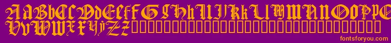 Gothtqrg Font – Orange Fonts on Purple Background