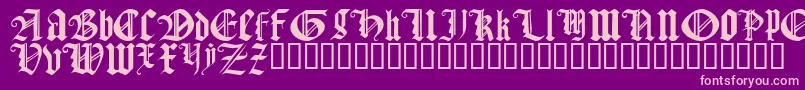 Gothtqrg Font – Pink Fonts on Purple Background