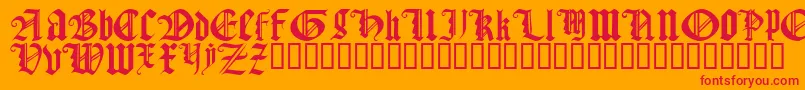Gothtqrg Font – Red Fonts on Orange Background