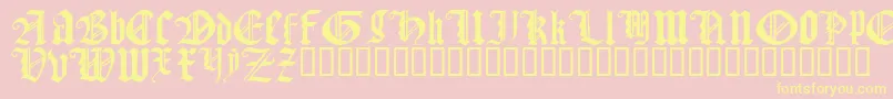 Gothtqrg Font – Yellow Fonts on Pink Background
