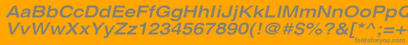 XeroxSansSerifWideBoldOblique Font – Gray Fonts on Orange Background