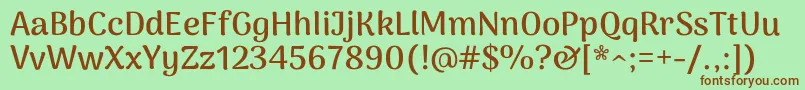 ArimamaduraiBold Font – Brown Fonts on Green Background