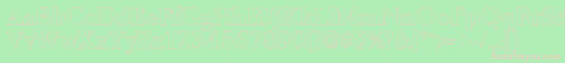 BelfastoutlineBold Font – Pink Fonts on Green Background