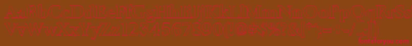 BelfastoutlineBold Font – Red Fonts on Brown Background