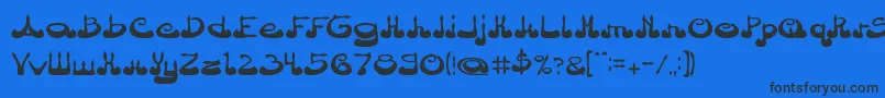 ArabianPrince-Schriftart – Schwarze Schriften auf blauem Hintergrund