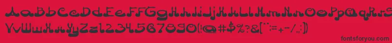ArabianPrince-Schriftart – Schwarze Schriften auf rotem Hintergrund