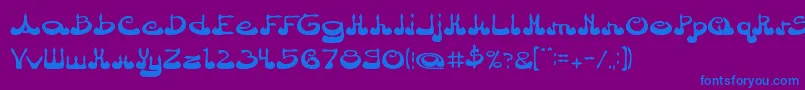 ArabianPrince-Schriftart – Blaue Schriften auf violettem Hintergrund