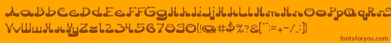 fuente ArabianPrince – Fuentes Marrones Sobre Fondo Naranja