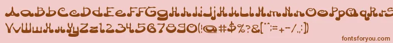 Fonte ArabianPrince – fontes marrons em um fundo rosa