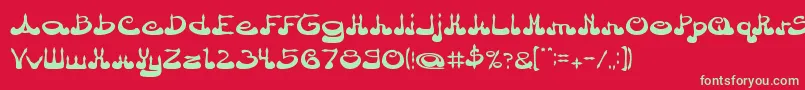 Czcionka ArabianPrince – zielone czcionki na czerwonym tle