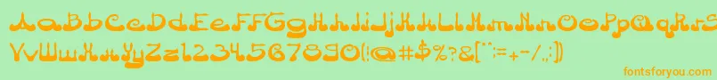 Police ArabianPrince – polices orange sur fond vert