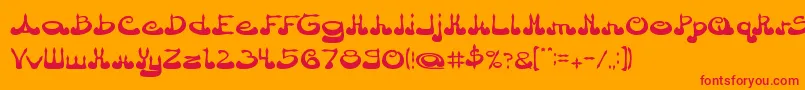 ArabianPrince-fontti – punaiset fontit oranssilla taustalla