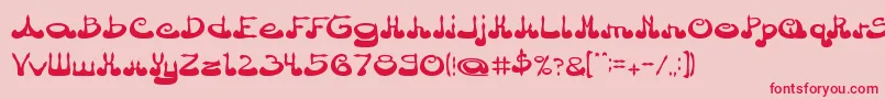 Шрифт ArabianPrince – красные шрифты на розовом фоне