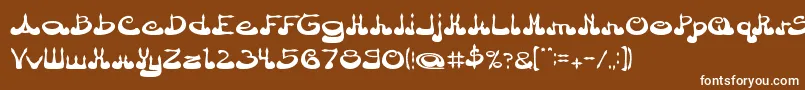 フォントArabianPrince – 茶色の背景に白い文字