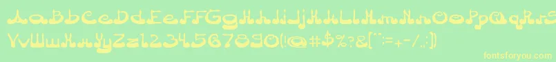 ArabianPrince Font – Yellow Fonts on Green Background