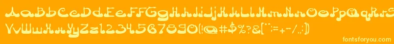 フォントArabianPrince – オレンジの背景に黄色の文字