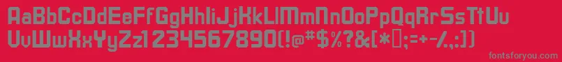 TavissskBold Font – Gray Fonts on Red Background