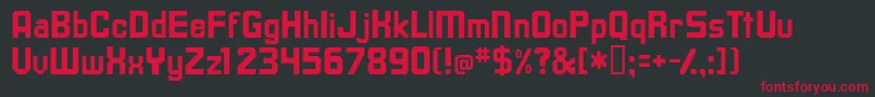 TavissskBold Font – Red Fonts on Black Background