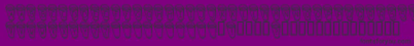 KrCoffeeToGo-fontti – mustat fontit violetilla taustalla
