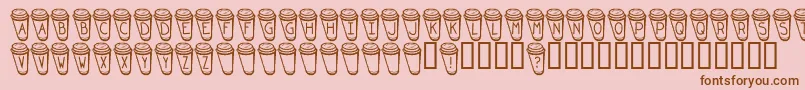 More about KrCoffeeToGo Font KrCoffeeToGo Font – Brown Fonts on Pink Background