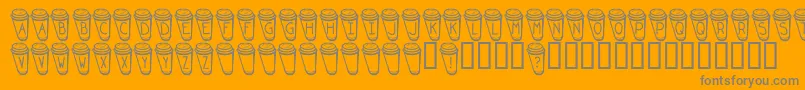 Police KrCoffeeToGo – polices grises sur fond orange