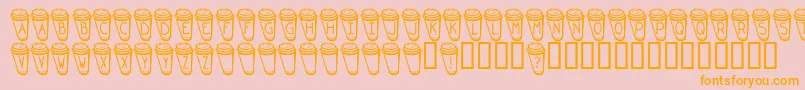 En savoir plus sur la police KrCoffeeToGo Police KrCoffeeToGo – polices orange sur fond rose