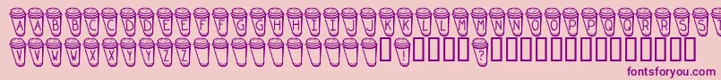 En savoir plus sur la police KrCoffeeToGo Police KrCoffeeToGo – polices violettes sur fond rose