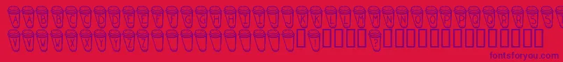 KrCoffeeToGo Font – Purple Fonts on Red Background