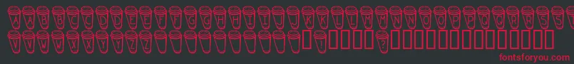 Police KrCoffeeToGo – polices rouges sur fond noir