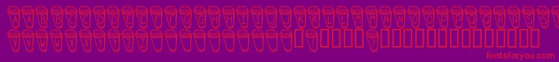 fuente KrCoffeeToGo – Fuentes Rojas Sobre Fondo Morado