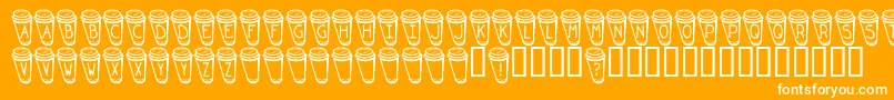 KrCoffeeToGo Font – White Fonts on Orange Background