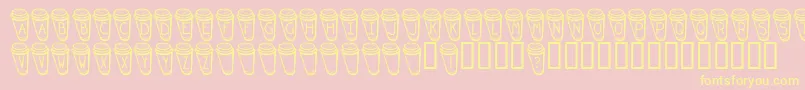 KrCoffeeToGo Font – Yellow Fonts on Pink Background