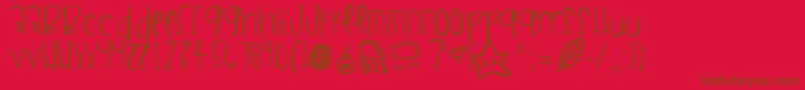 Sneakersunday Font – Brown Fonts on Red Background