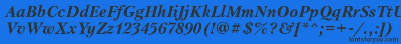 fuente PetersburgosttBolditalic – Fuentes Negras Sobre Fondo Azul