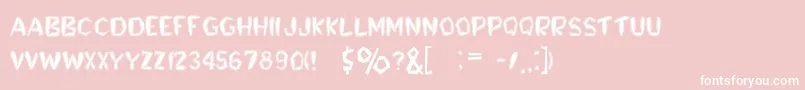 フォントOldDays – ピンクの背景に白い文字